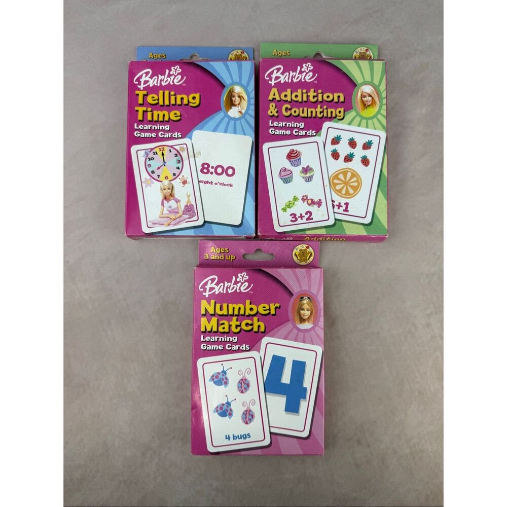 Vintage Barbie Learning Flashcards Lot of 3 Y2K